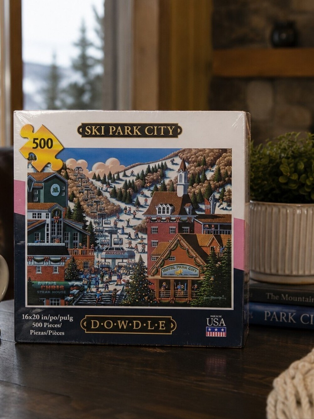 Dowdle Ski Park City 500 Piece Jigsaw Puzzle New Sealed Made in USA Eric Dowdle